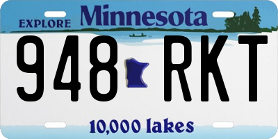 MN license plate 948RKT