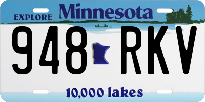 MN license plate 948RKV