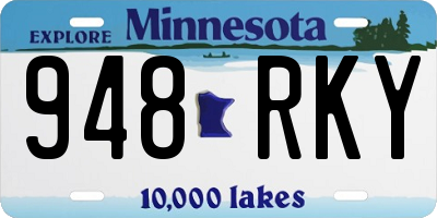 MN license plate 948RKY