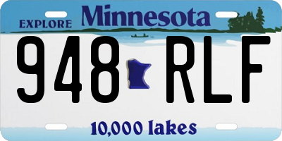 MN license plate 948RLF