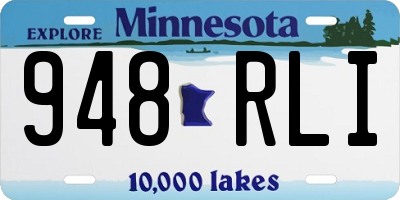 MN license plate 948RLI