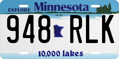 MN license plate 948RLK
