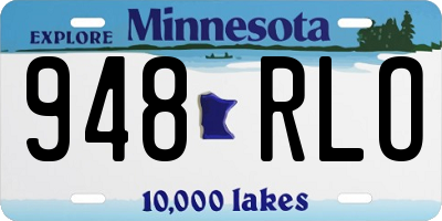 MN license plate 948RLO