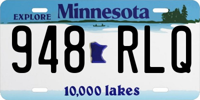 MN license plate 948RLQ
