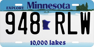 MN license plate 948RLW