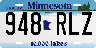 MN license plate 948RLZ