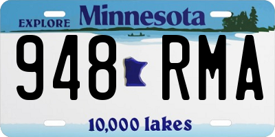 MN license plate 948RMA