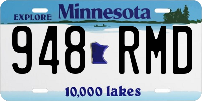 MN license plate 948RMD