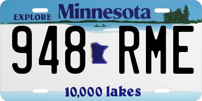 MN license plate 948RME