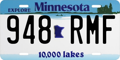 MN license plate 948RMF