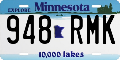 MN license plate 948RMK