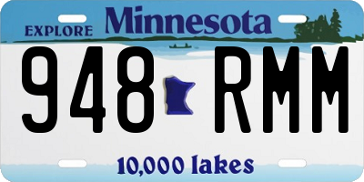 MN license plate 948RMM