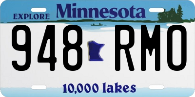 MN license plate 948RMO