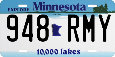 MN license plate 948RMY
