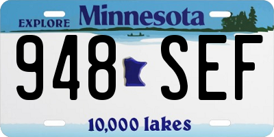MN license plate 948SEF