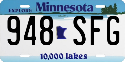MN license plate 948SFG
