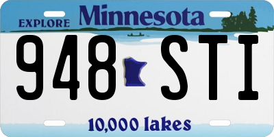 MN license plate 948STI