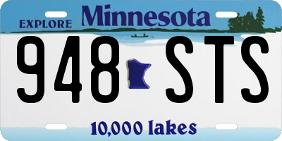 MN license plate 948STS