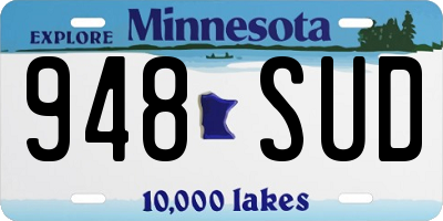 MN license plate 948SUD