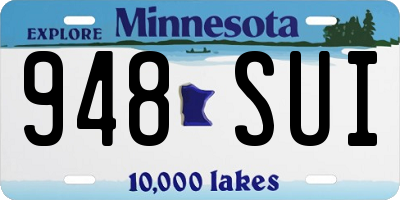 MN license plate 948SUI