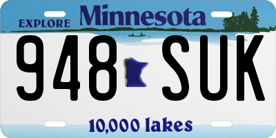 MN license plate 948SUK