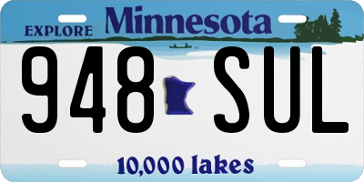 MN license plate 948SUL