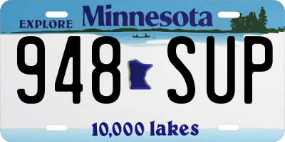 MN license plate 948SUP