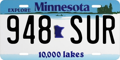 MN license plate 948SUR