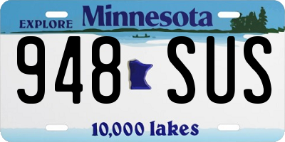 MN license plate 948SUS