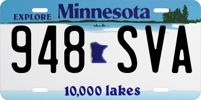 MN license plate 948SVA