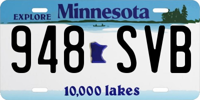 MN license plate 948SVB