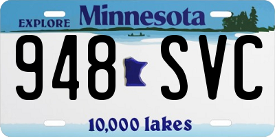 MN license plate 948SVC