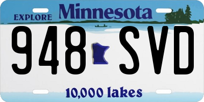 MN license plate 948SVD