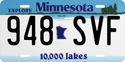 MN license plate 948SVF