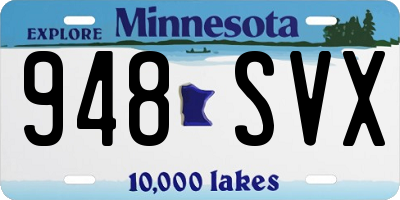 MN license plate 948SVX