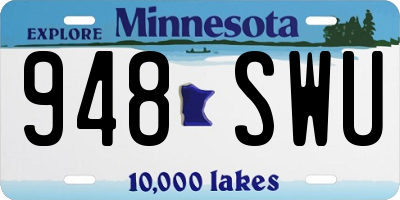 MN license plate 948SWU