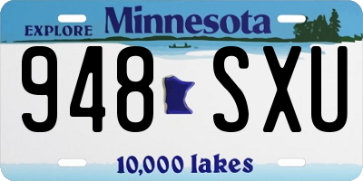 MN license plate 948SXU