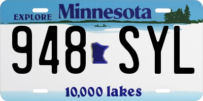 MN license plate 948SYL