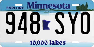 MN license plate 948SYO