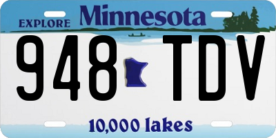 MN license plate 948TDV