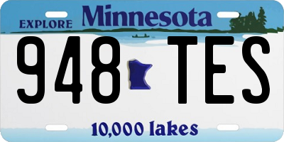 MN license plate 948TES