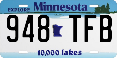 MN license plate 948TFB