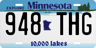 MN license plate 948THG