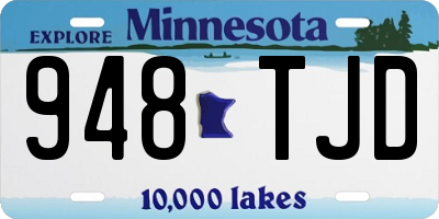 MN license plate 948TJD