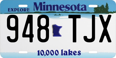 MN license plate 948TJX
