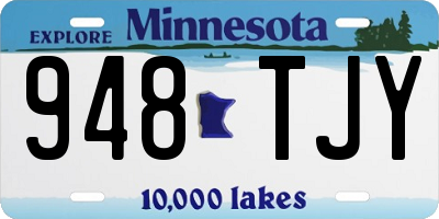 MN license plate 948TJY