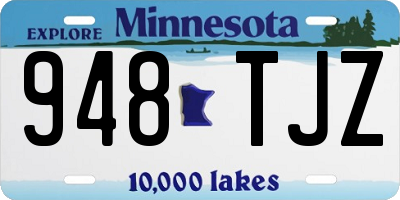 MN license plate 948TJZ
