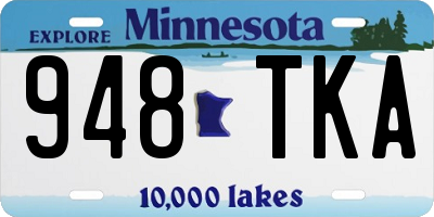 MN license plate 948TKA