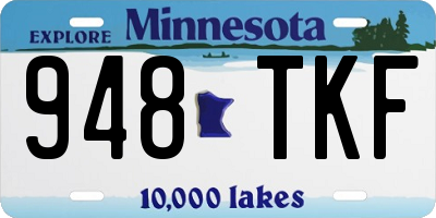 MN license plate 948TKF