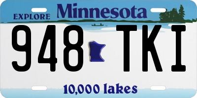 MN license plate 948TKI